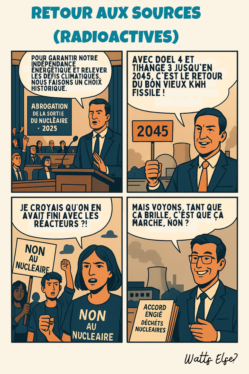 BD pédagogique sur Retour aux sources (radioactives) - Nucléaire et Géopolitique énergétique | Watts Else?